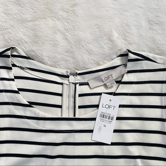 NEW Loft Striped Sleeveless Dress - Picture 7 of 9